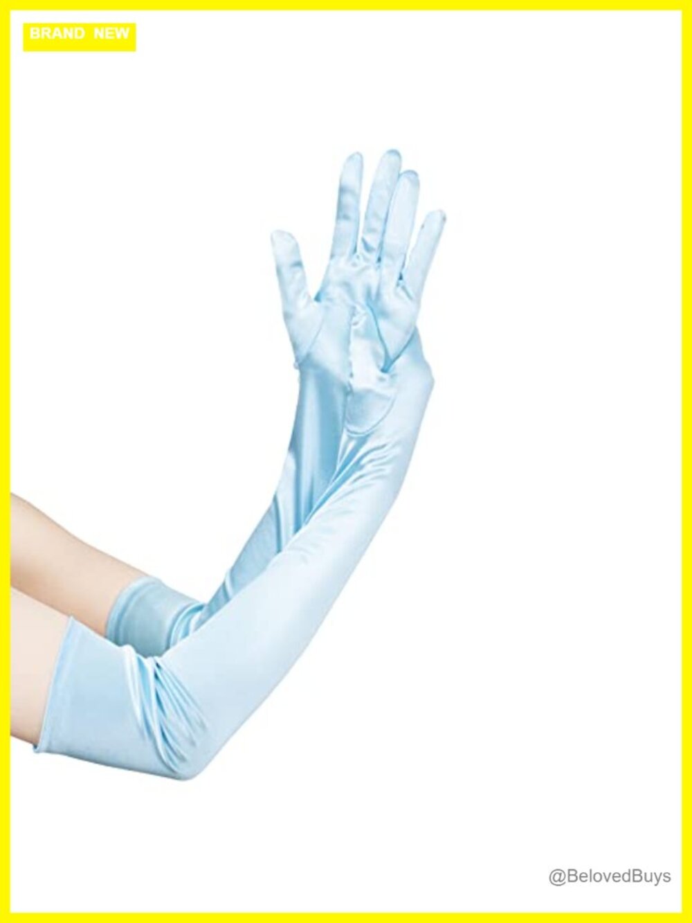 Women Satin Elbow Length Gloves Long Opera Mitten 1920s Costume Accessory